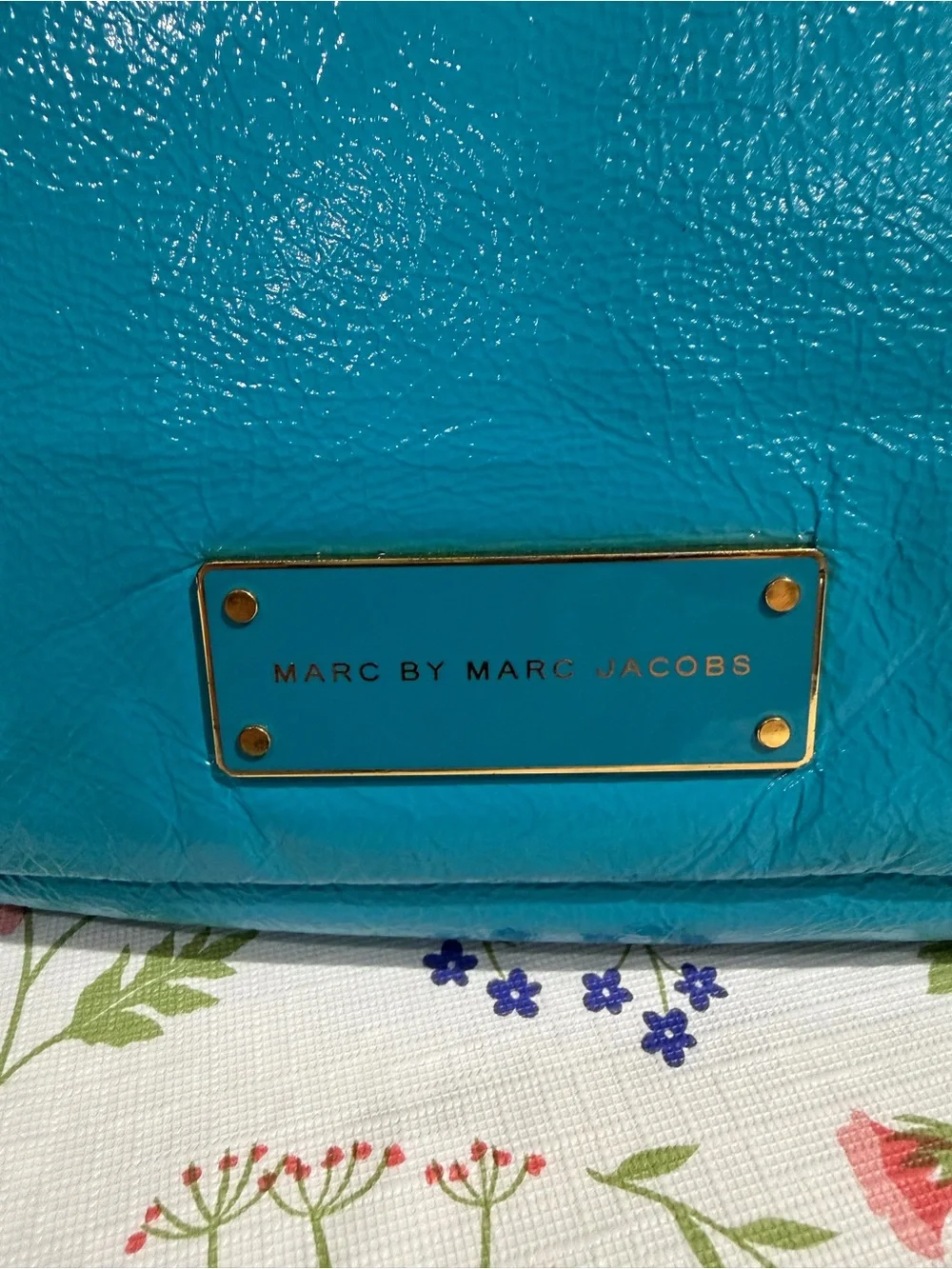 Marc by Marc Jacobs bag Turquoise Patent Leather Top-Handle